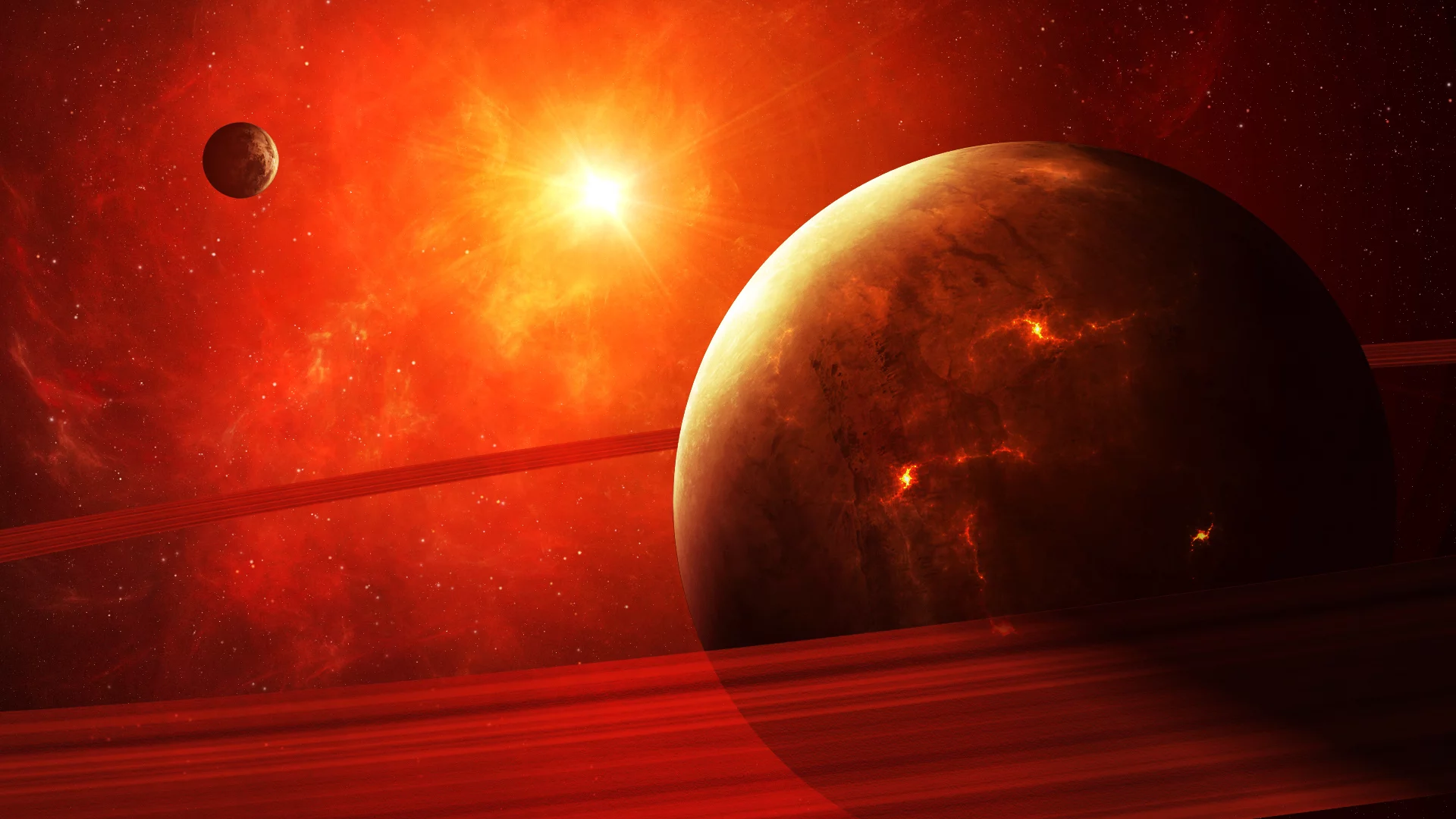 apocalypse, planet, red, light, sci fi