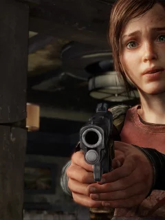 девушка, the last of us, оружие, арт, один из нас, пистолет