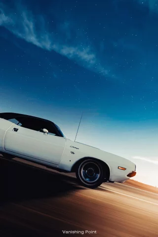 в движении, dodge challenger, vanishing point, muscle car, додж