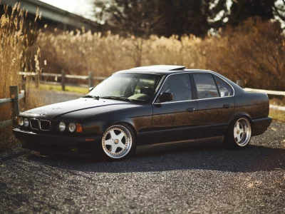 бмв, black, 525, bmw, черная, e34, 5 серия, tuning