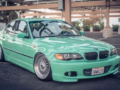 BMW, салатовый, вид