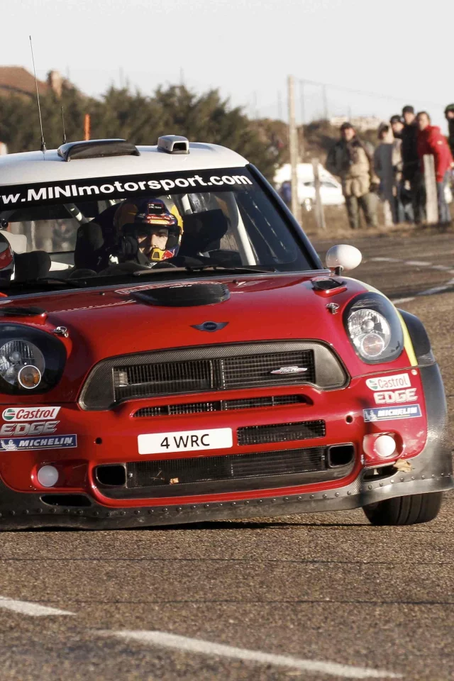 mini, красный, mini cooper, дорога, люди, red, мини купер, rally, wrc