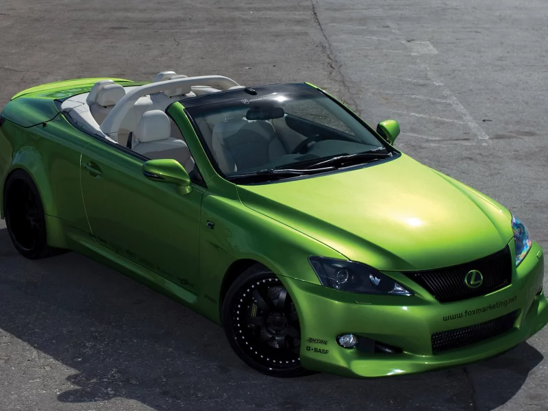 Lexus, кабриолет, зелёный