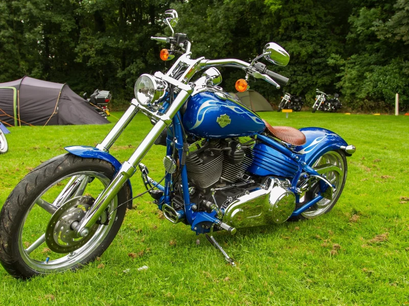 Harkey Davidson, байк, синий