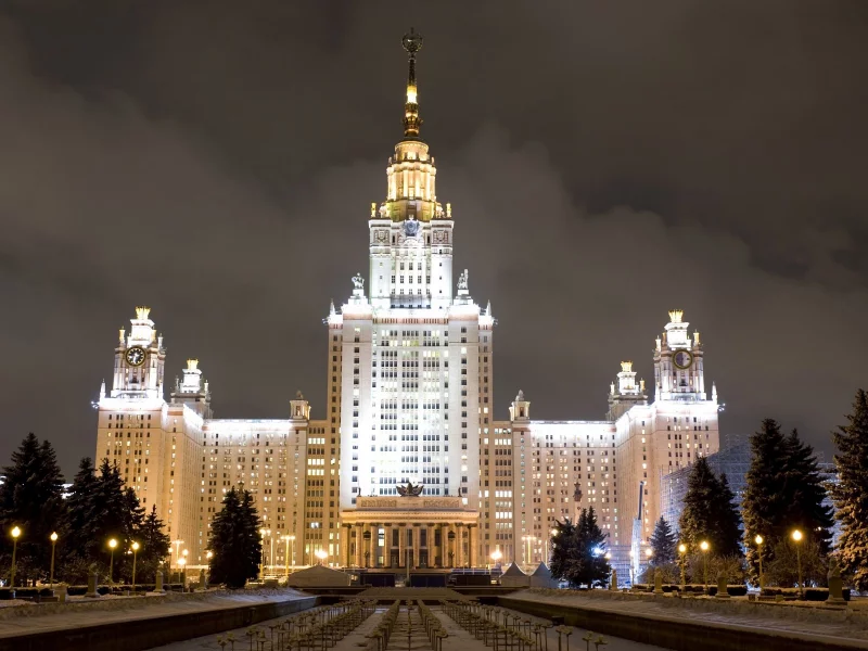 МГУ, Москва, зима