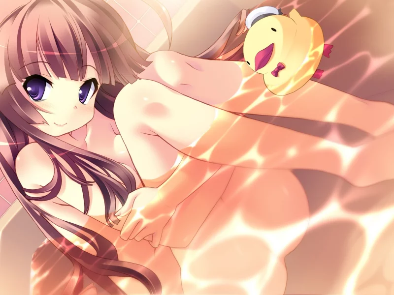 ванна, арт, девушка, tsurugi hagane, hinamidori chiwa, pochi to goshujin-sama