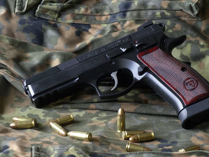 пистолет, оружие, патроны, cz75 sp01 shadow