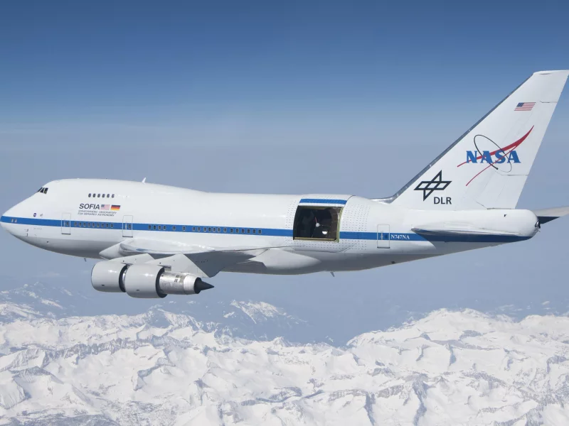 sofia, boeing 747sp, dlr, инфракрасный телескоп, nasa, стратосфера