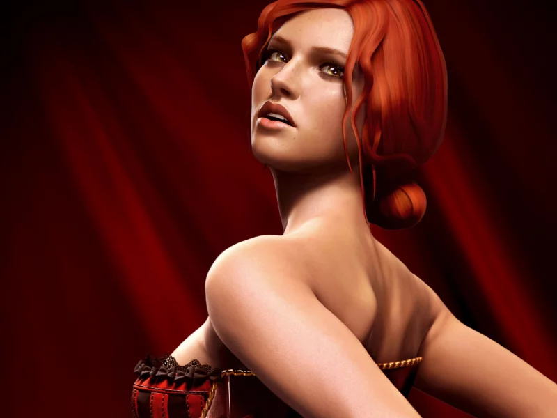Triss Merigold, трисс меригольд, ведьмак, witcher, playboy, красный, red