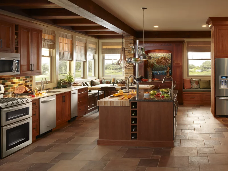 дерево, kitchen, стол, кухня, interior, техника, стиль, бытовая