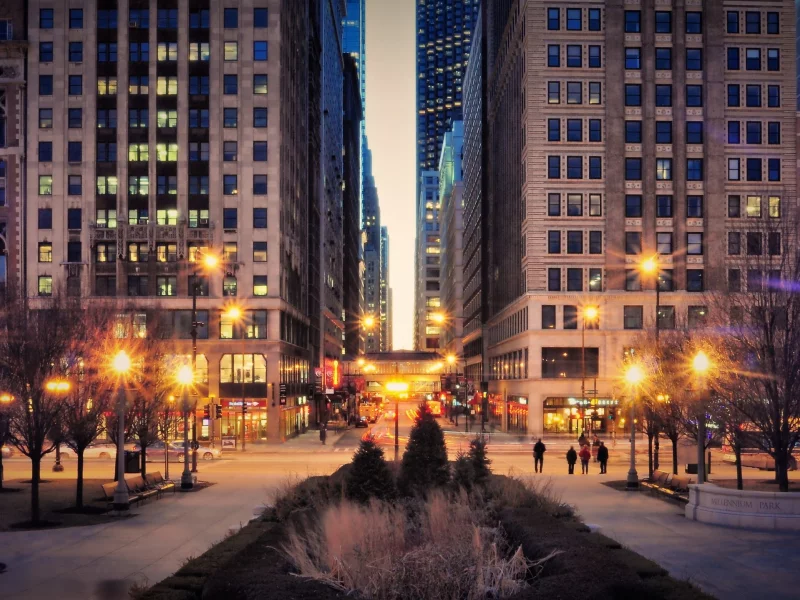 chicago, center, сша, illinois, америка, чикаго, здания, usa