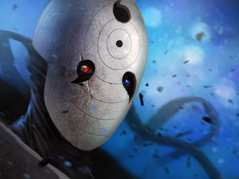 глаза, art, взгляд, ветер, uchiha obito, маска, парень, dantecyberman