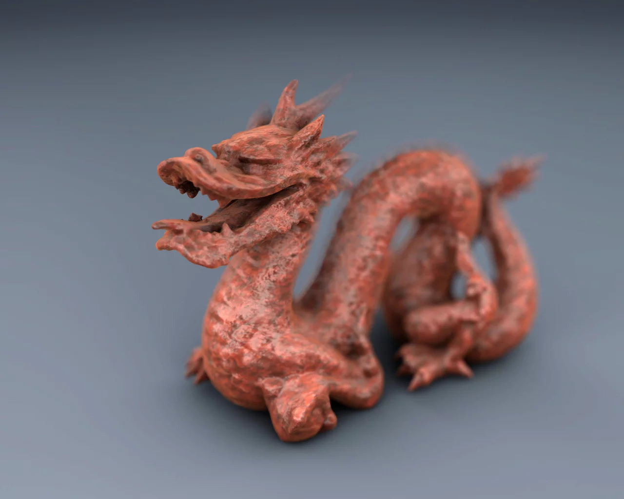 дракон, dragon, 3D, гранит, Cinema 4D