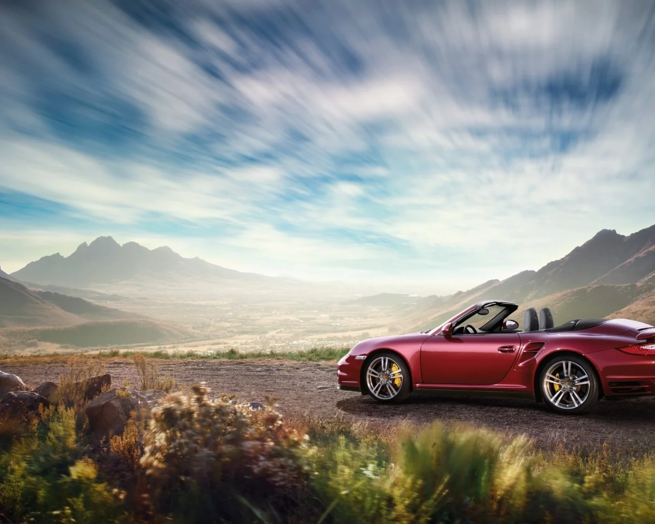 кабриолет, порше, porsche 911 carrera, пейзаж, природа