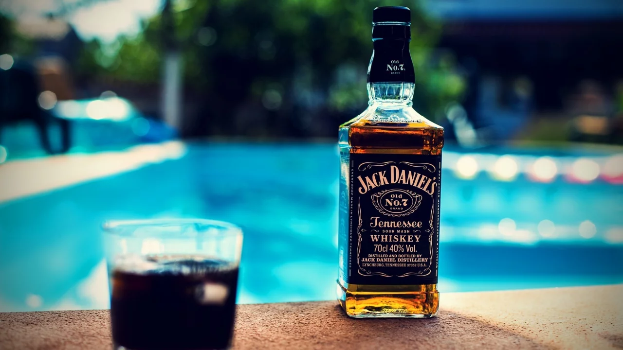 алкоголь, спиртное, виски, стакан, бутылка, jack daniels