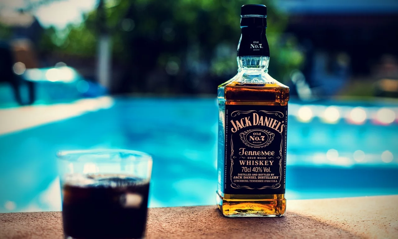 алкоголь, спиртное, виски, стакан, бутылка, jack daniels