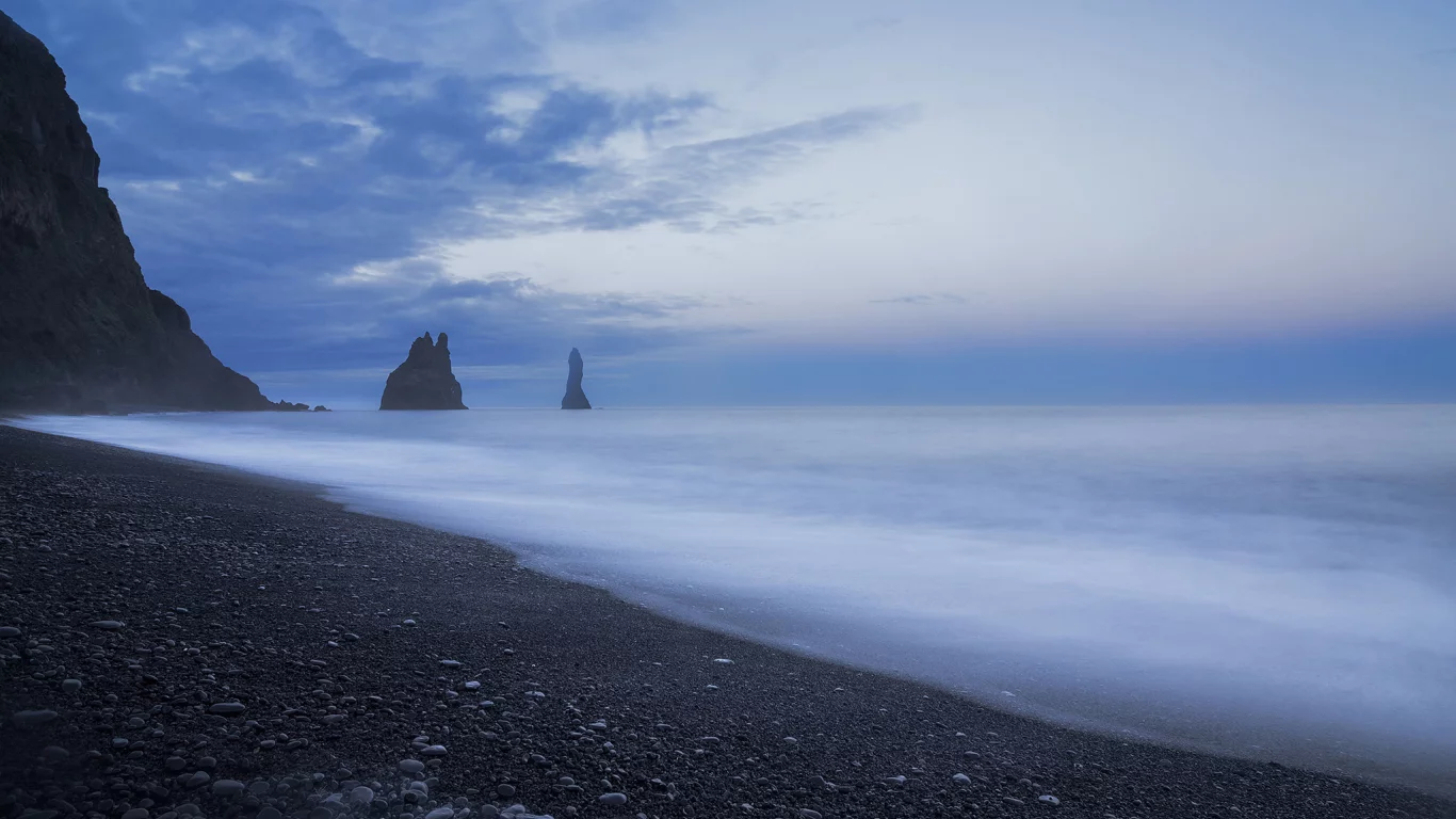 берег, скалы, побережье, вечер, голубое, море, штиль
