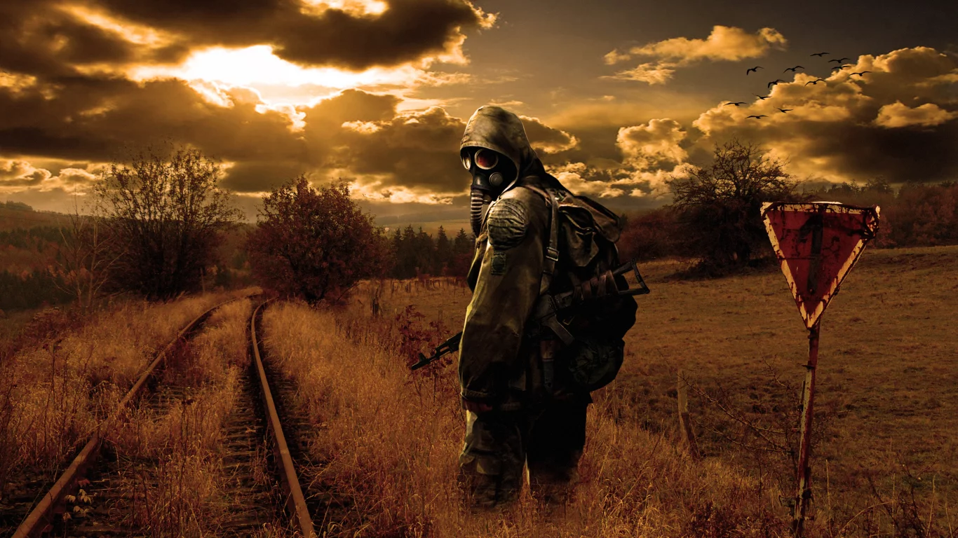 stalker, сталкер, солнце, вечер, природа, закат
