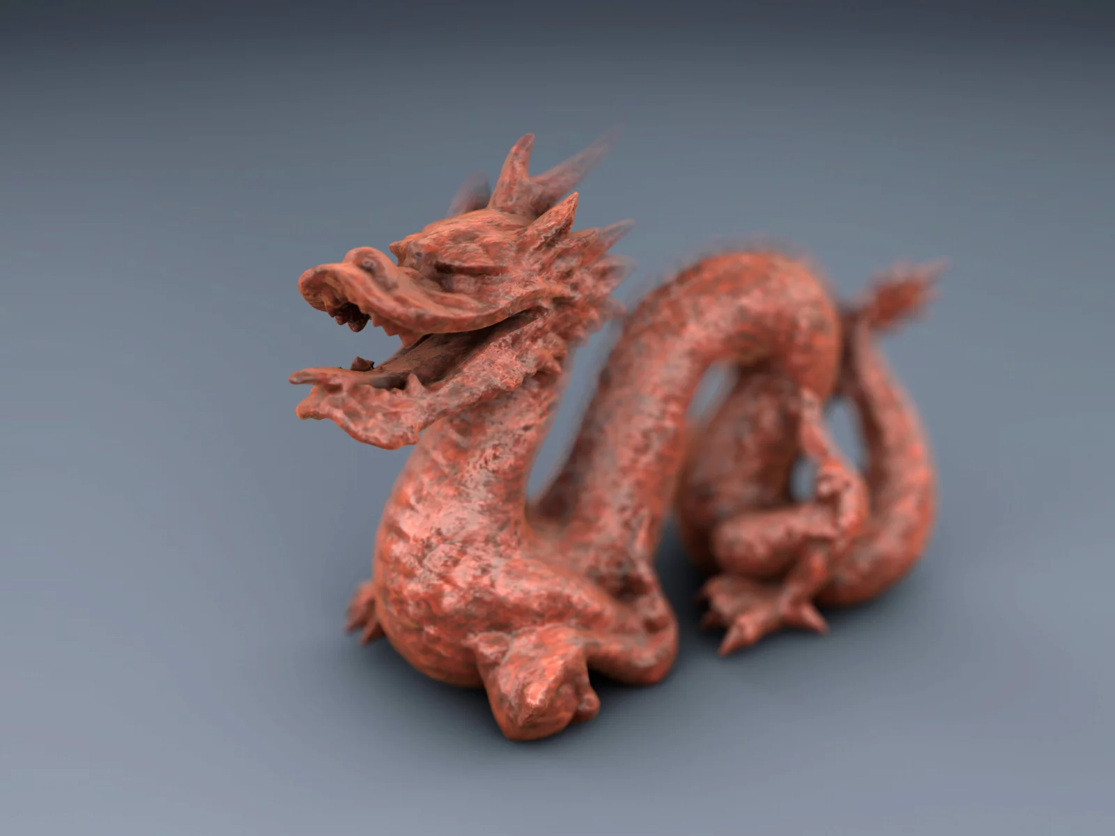 дракон, dragon, 3D, гранит, Cinema 4D