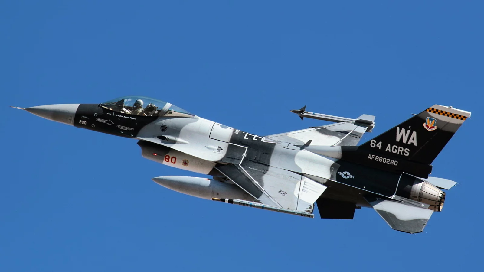 самолёт, оружие, f-16