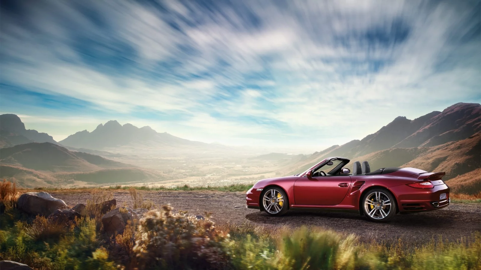 кабриолет, порше, porsche 911 carrera, пейзаж, природа
