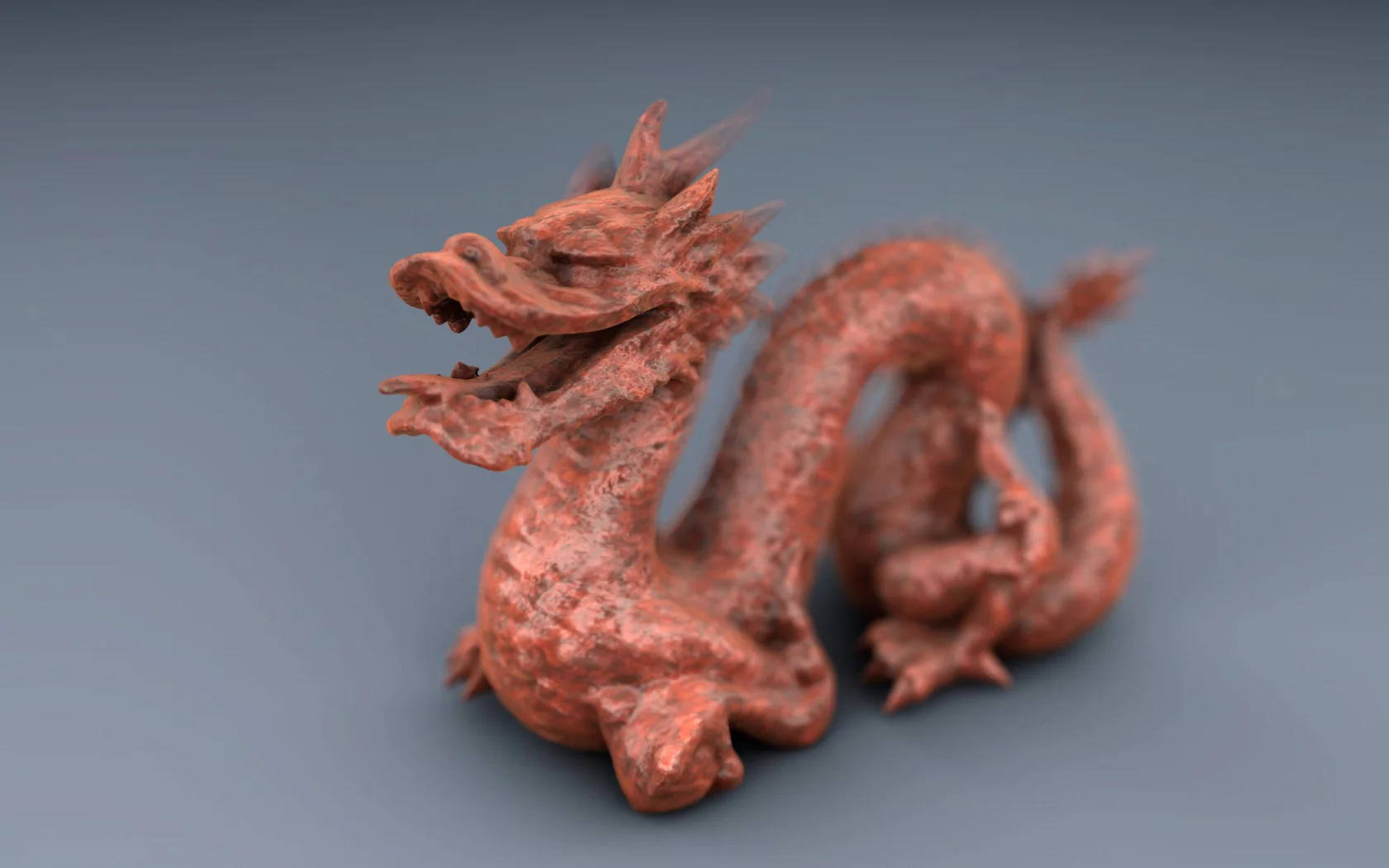 дракон, dragon, 3D, гранит, Cinema 4D