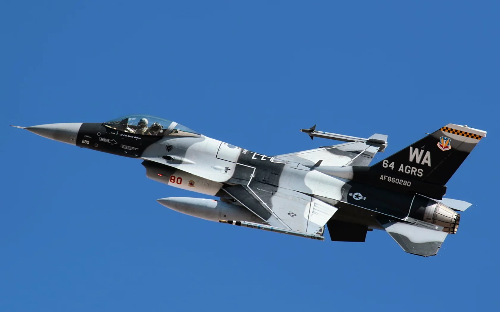 самолёт, оружие, f-16