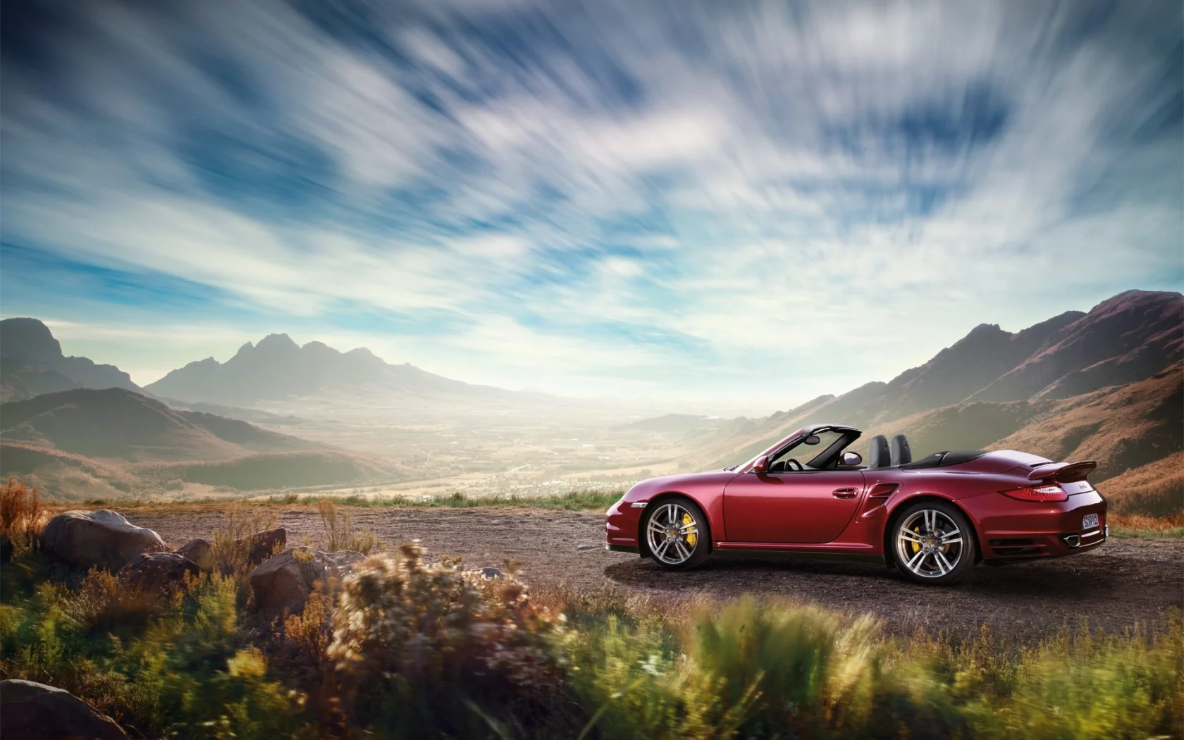 кабриолет, порше, porsche 911 carrera, пейзаж, природа