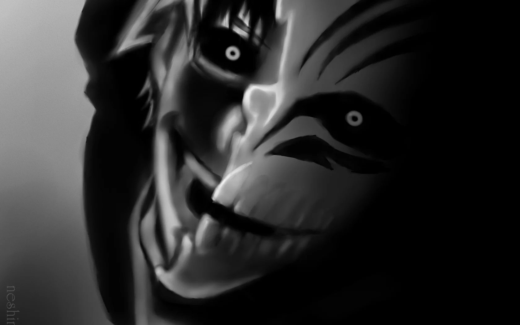 neshiro, парень, безумие, kurosaki ichigo, радость, взгляд, art