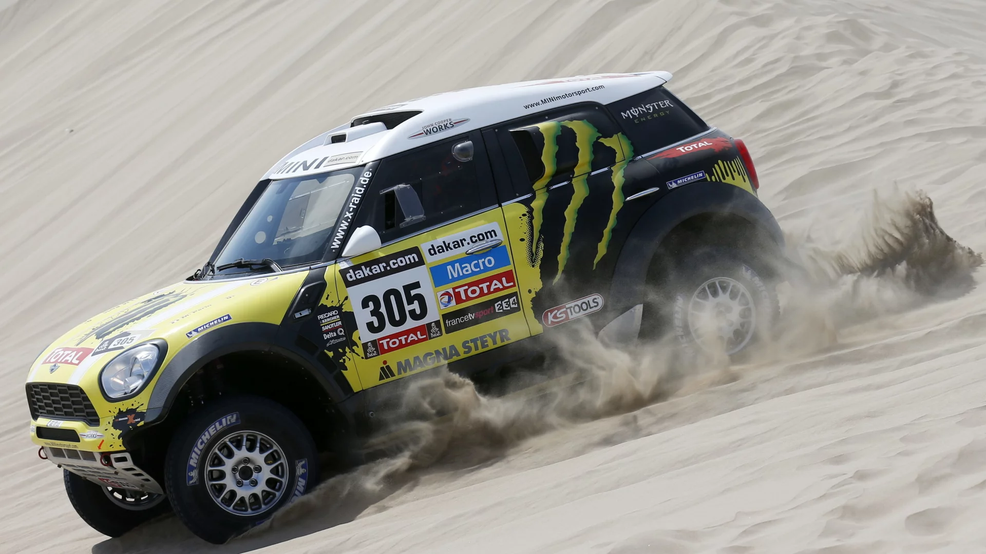 mini cooper, x-raid, желтый, rally, dakar, мини купер, гонка, mini