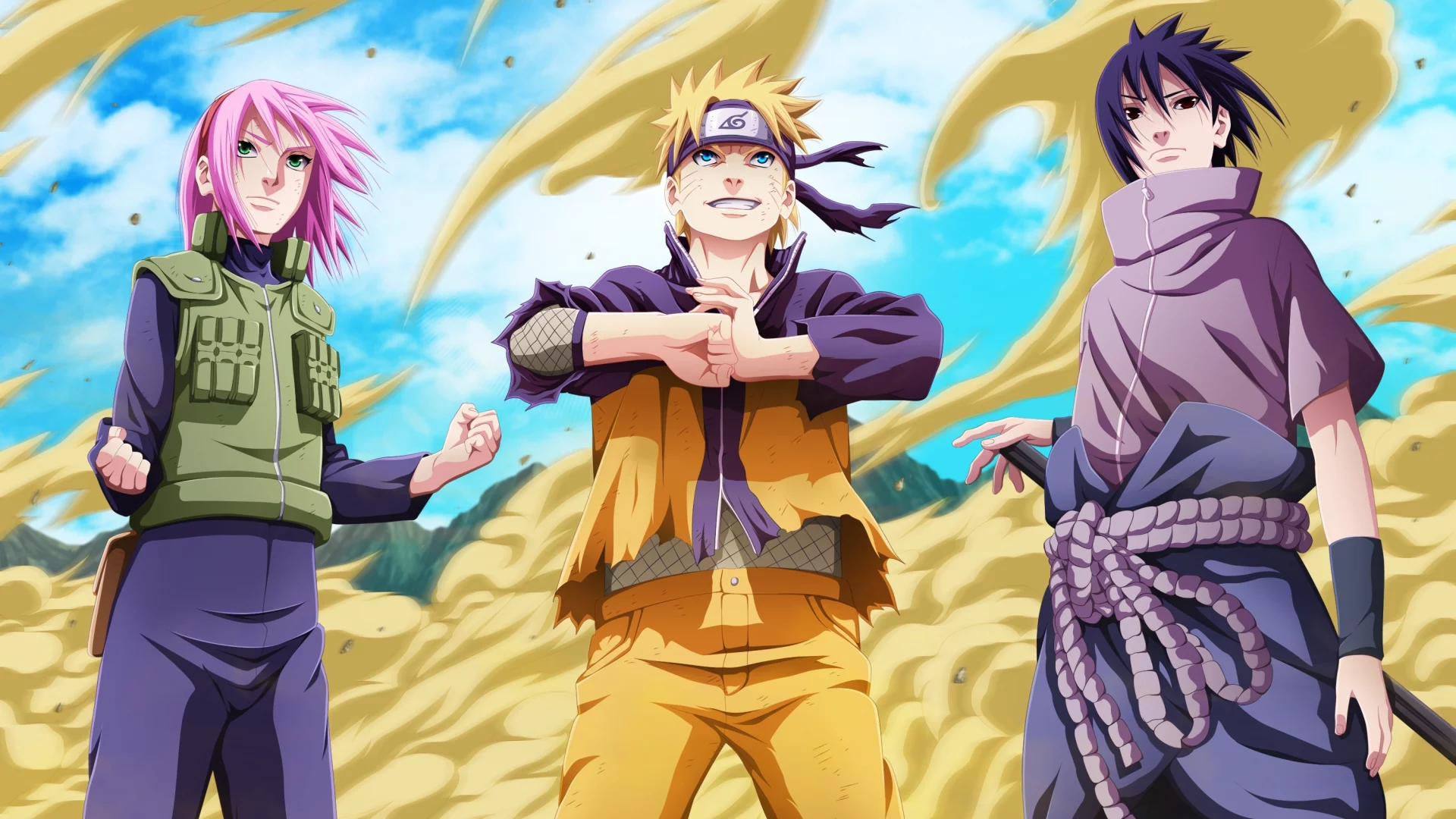 uzumaki naruto, art, uchiha sasuke, девушка, naruto999-by-roker, парни, haruno sakura