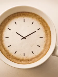 кофе, стрелка, капучино, кружка, разное, часы
