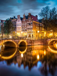 вечер, город, amsterdam, небо, нидерланды, амстердам, nederland