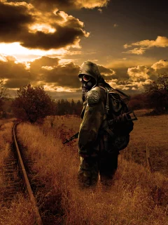 stalker, сталкер, солнце, вечер, природа, закат