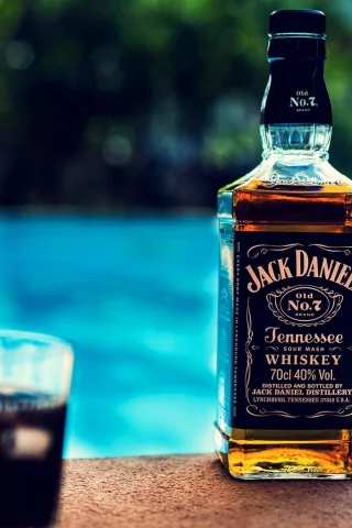 алкоголь, спиртное, виски, стакан, бутылка, jack daniels