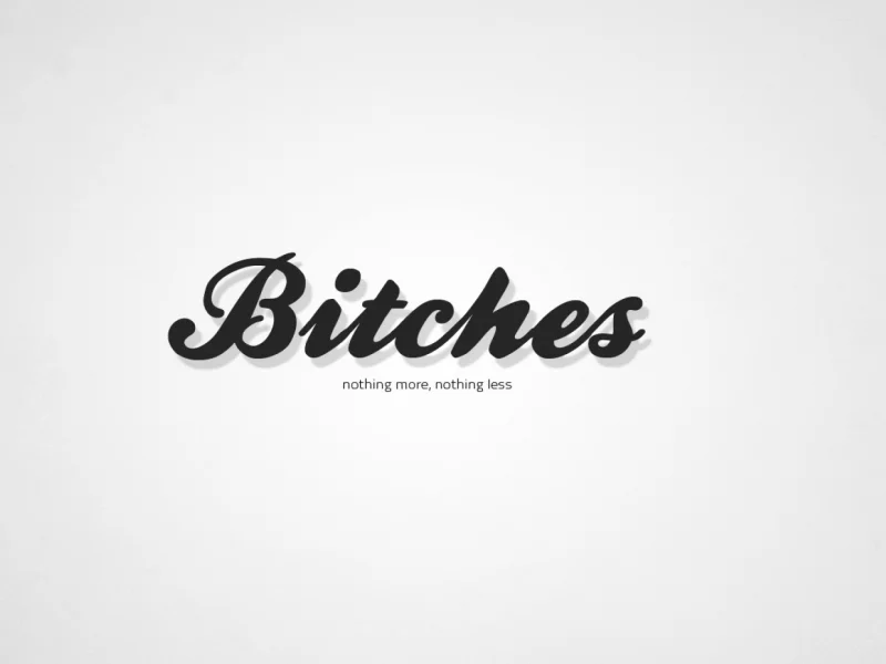 bitches, минимализм, word