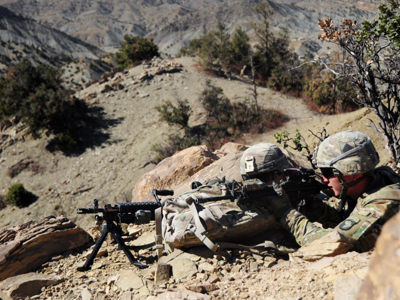 afghanistan, providing security, m240 machinegun