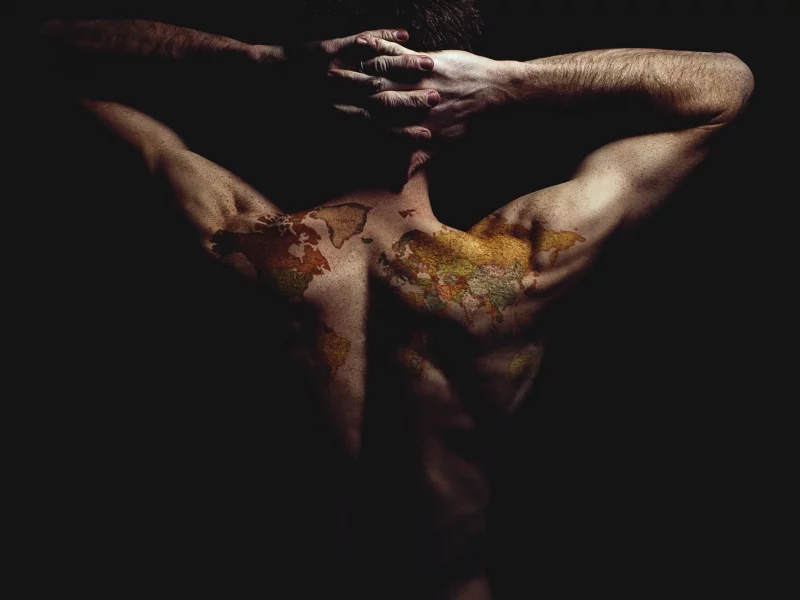 tattoo, man, the world has my back