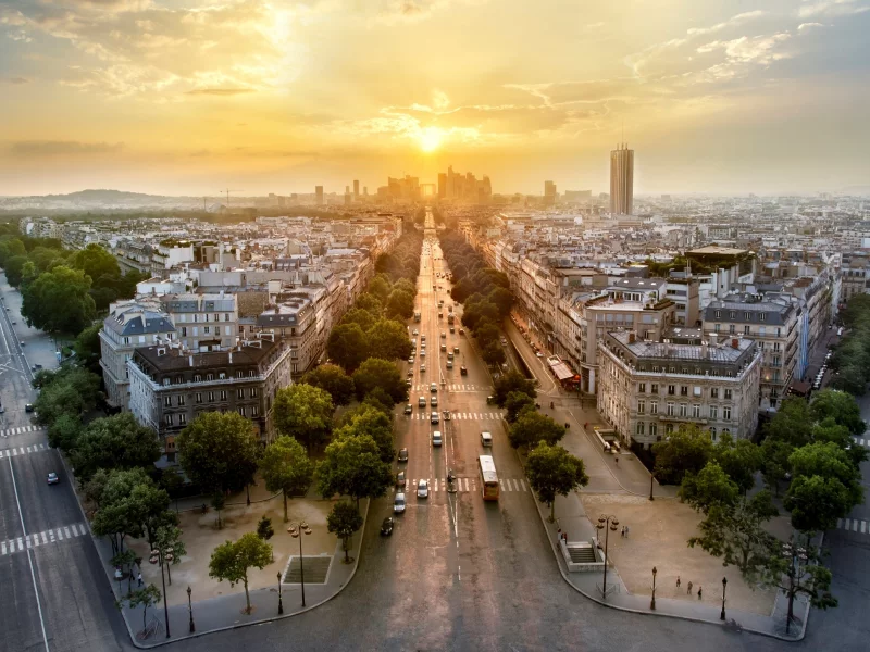 париж, france, ile-de-france, paris, франция, панорама, город, вечер