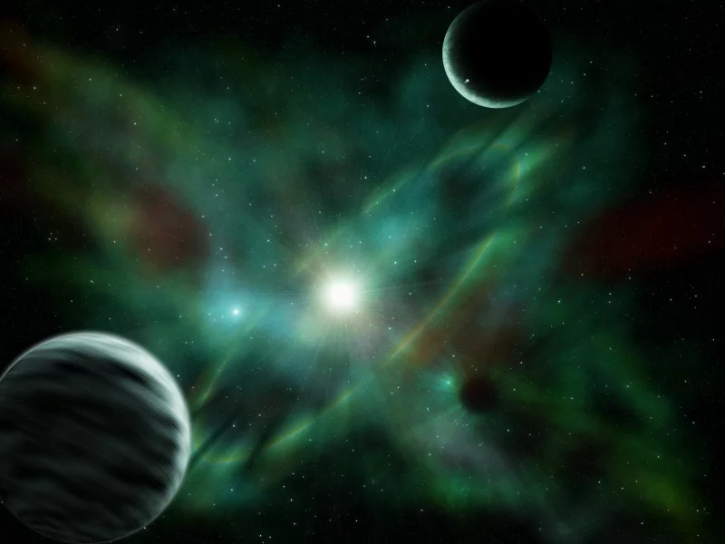 свечение, космос, space, звезды, art, планеты