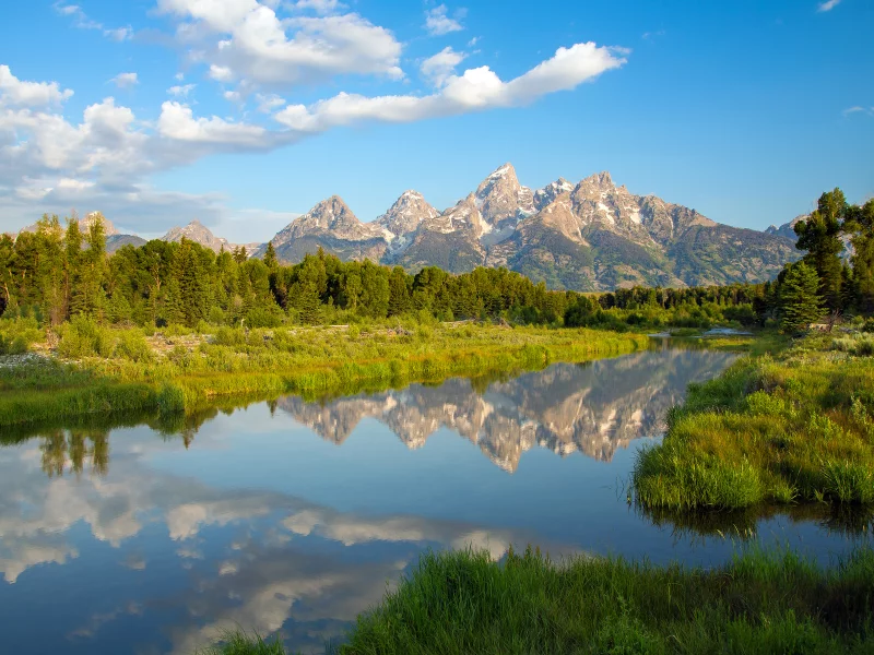 озеро, grand teton national park, вайоминг, wyoming, гранд-титон, горы