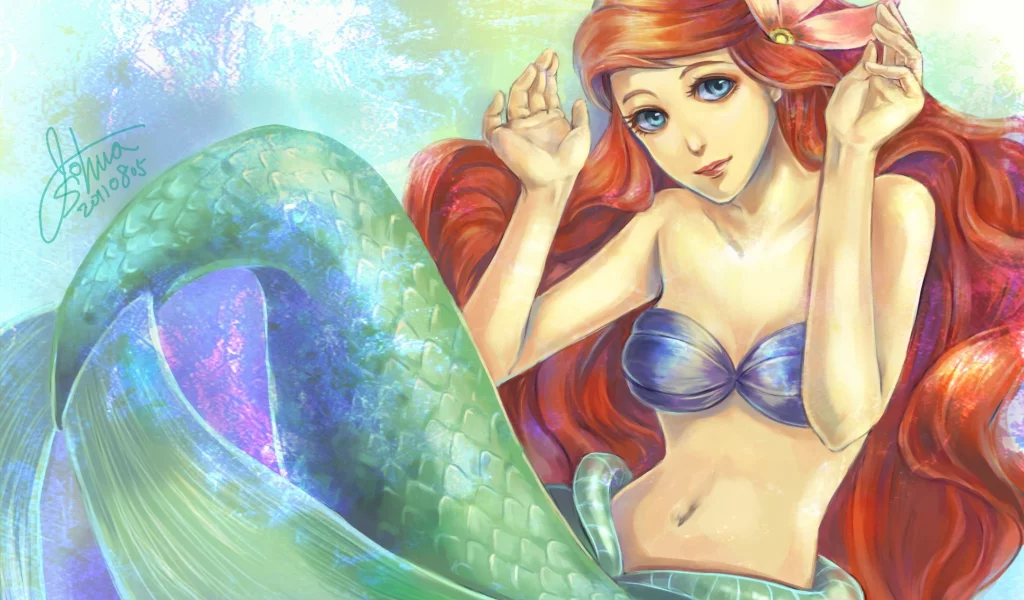 ariel, арт, цветок, русалочка, joshua, девушка, the little mermaid
