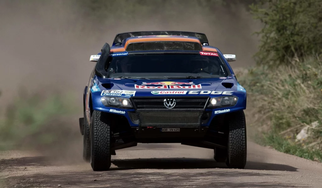 гонка, rally, синий, внедорожник, volkswagen, touareg, dakar, передок