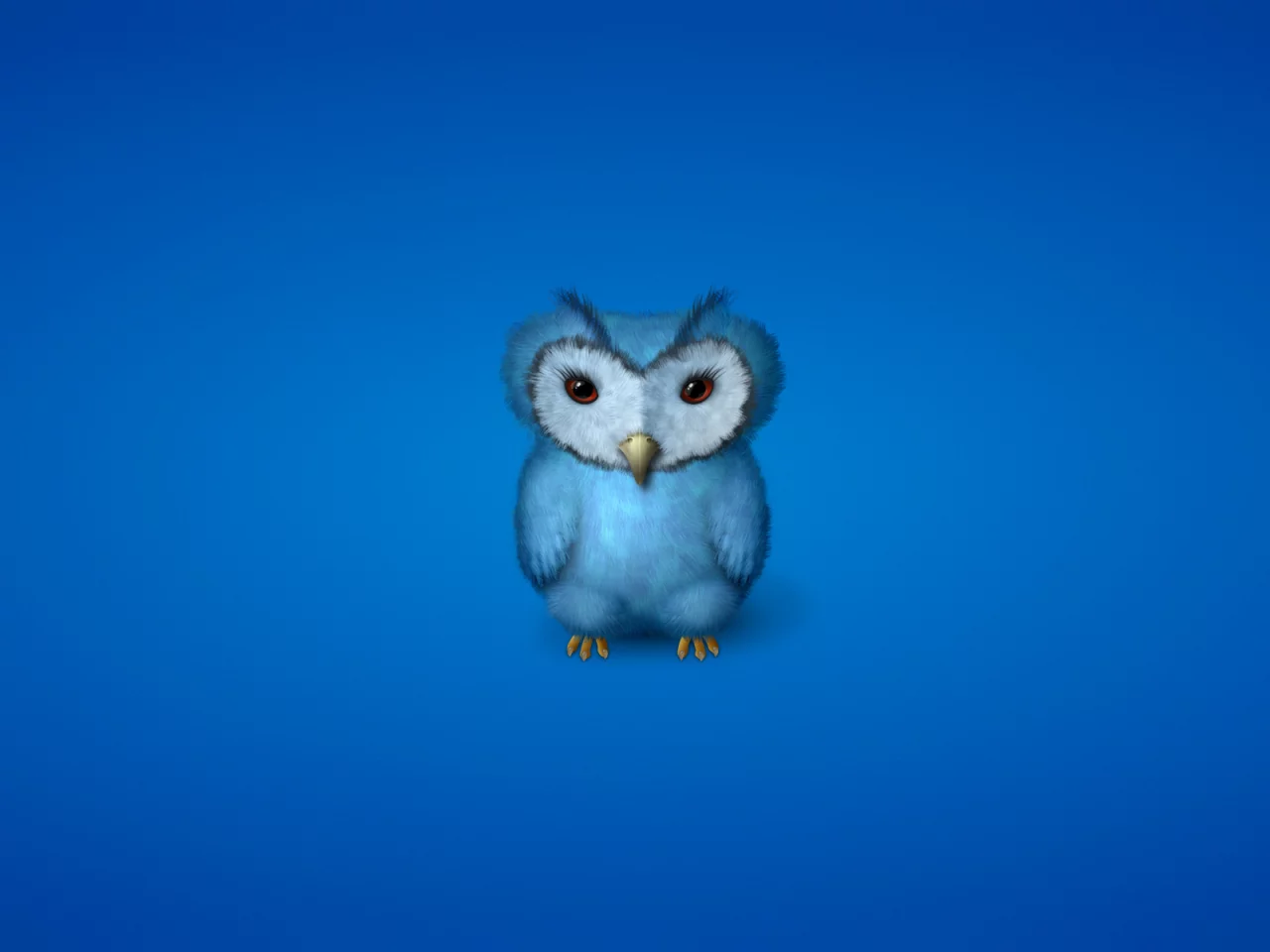 синяя, синеватый фон, owl, сова, птица, минимализм