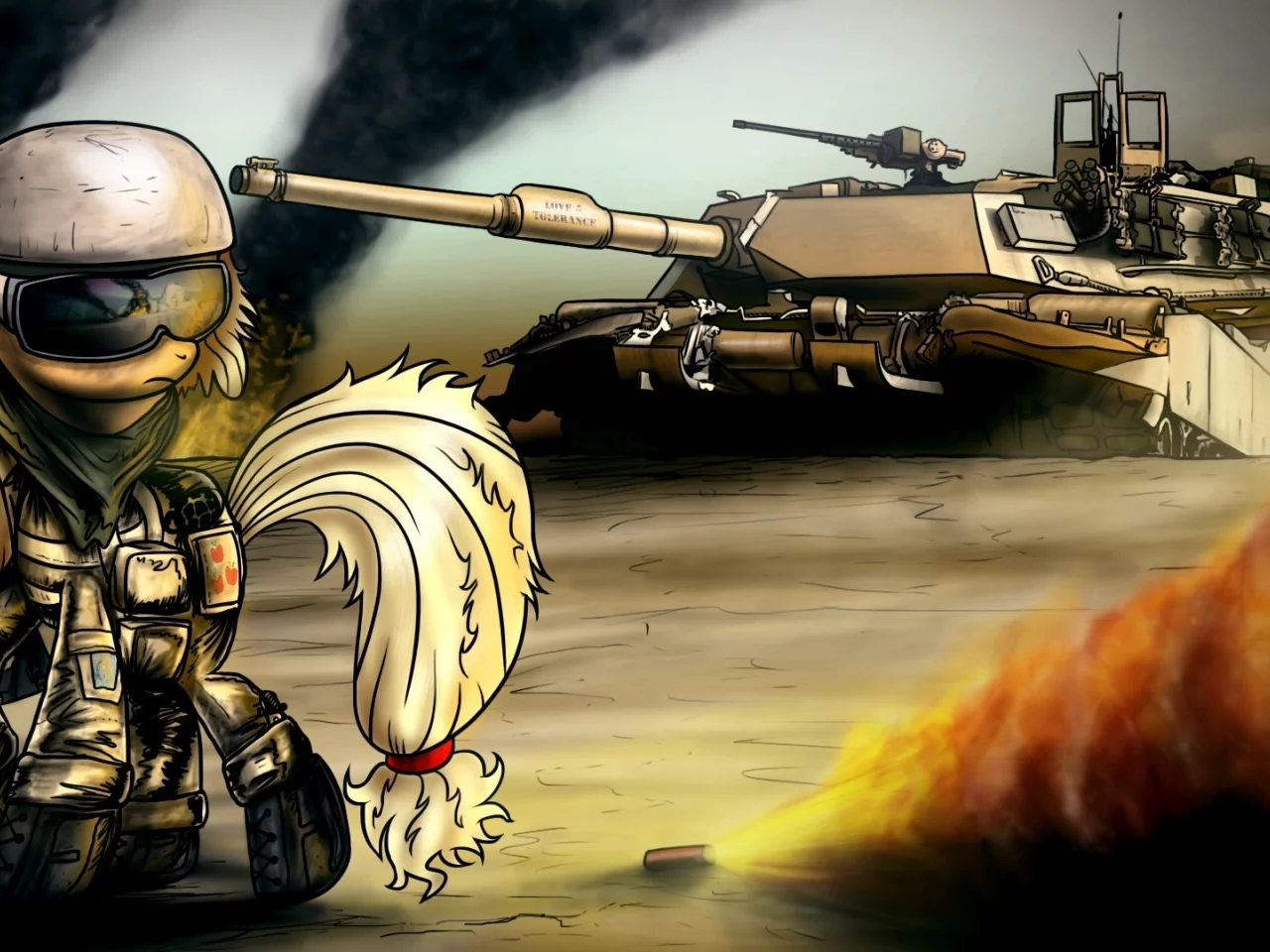 арт, игра, my little pony, пони, танк