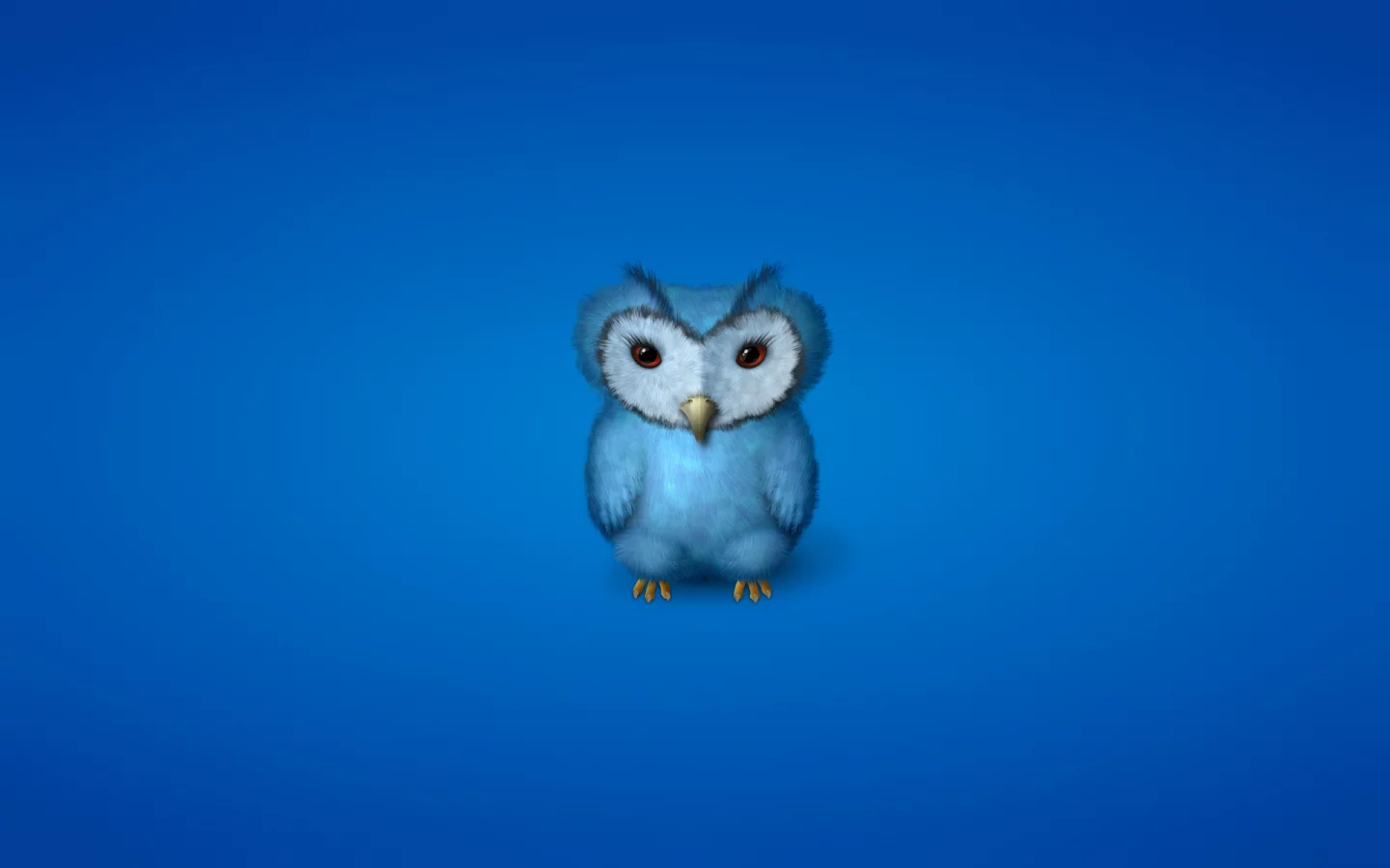 синяя, синеватый фон, owl, сова, птица, минимализм