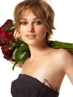 актриса, звезда, keira knightley, цветы, кира найтли, девушка