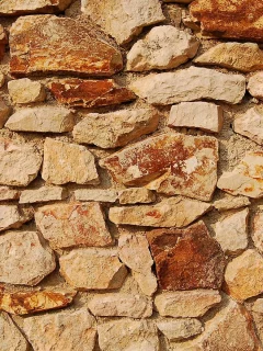 red, wall, yellow, pattern, blocks of stone