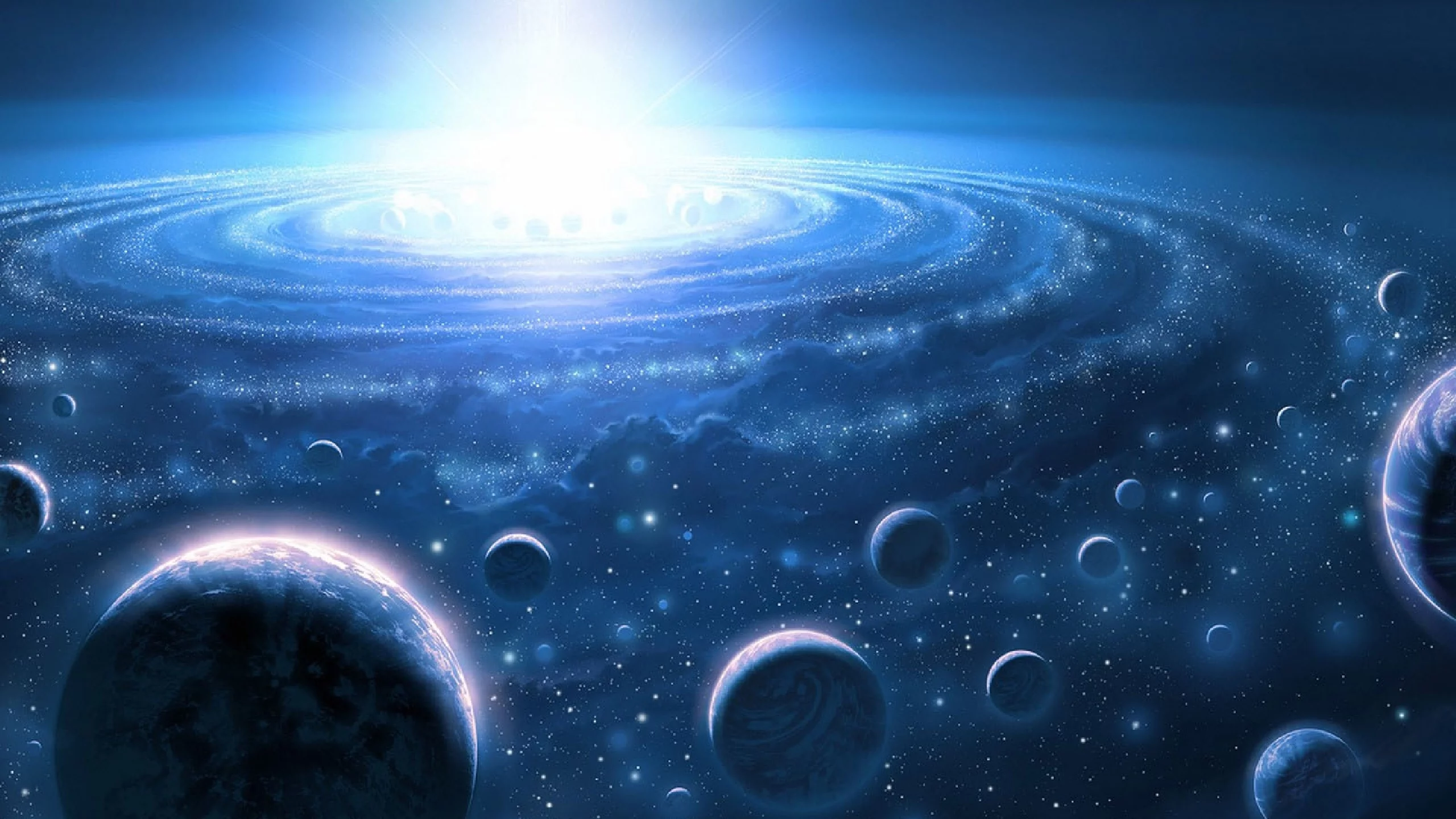 stars, blue, planets, shadows, sci fi, planet