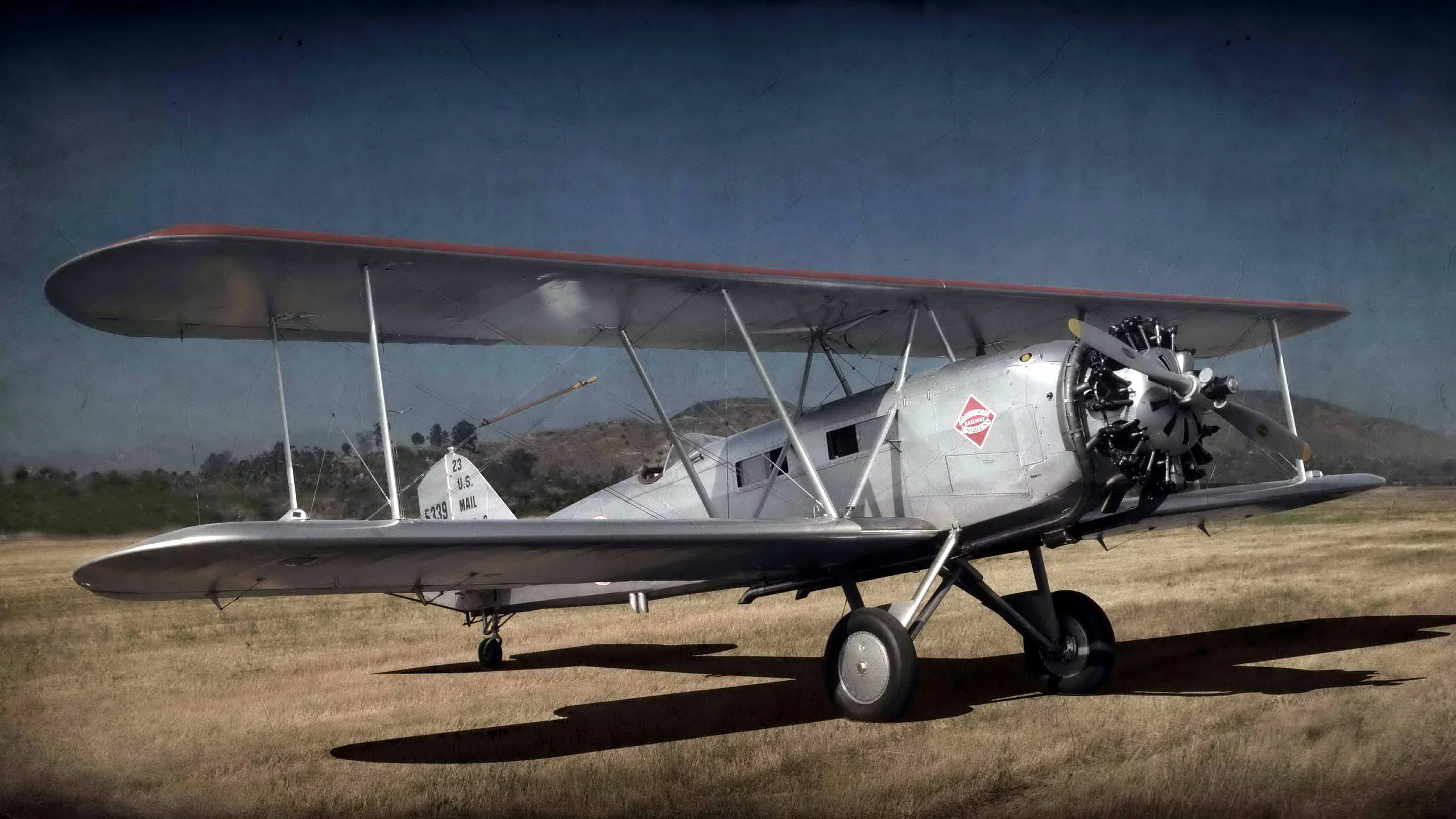 стиль, самолёт, фон, boeing 40c